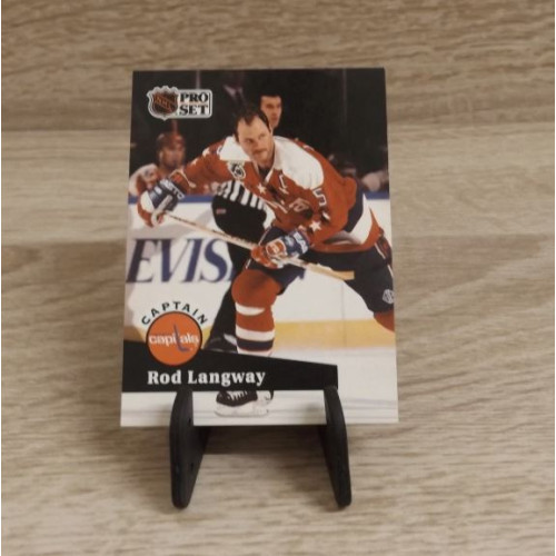 Pro-Set NHL 1991--Rod Langway-Sammelkarte-Nr-587