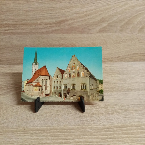 Ansichtskarte-DE-204-Wasserburg am Inn. Rathaus un Marienkirche.