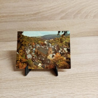 Ansichtskarte-DE-76-Monschau in der Eifel. Partie an der Rur mit Aukirche.