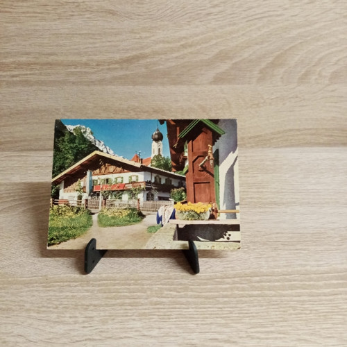Ansichtskarte-DE-69-Zugspitzdorf Grainau. Blick auf die Zugspitze.