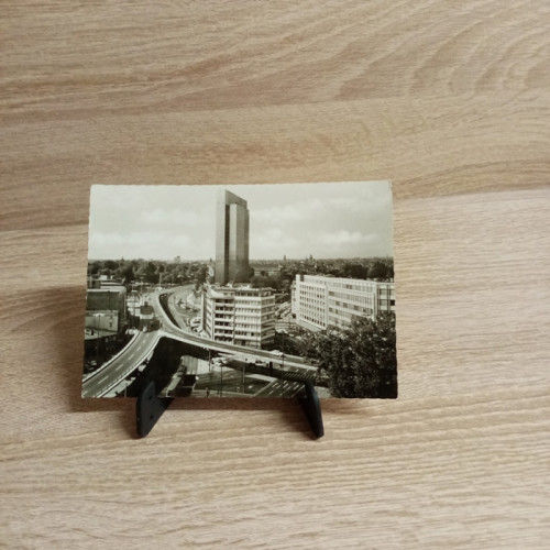 Ansichtskarte-DE-20-Düsseldorf-Hochstraße und Thyssen-Haus.