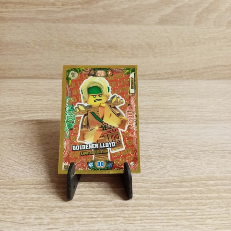 Lego Ninjago-Sammelkarte-Nr.-LE1-Goldener Lloyd-Limitiert