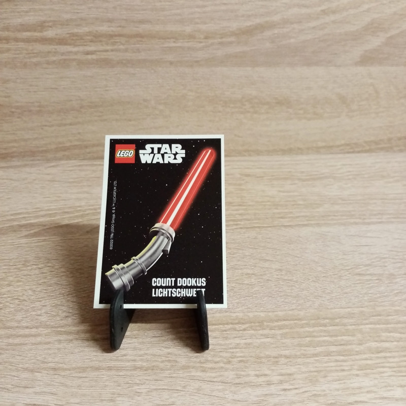 Lego Star-Wars-Sammelkarte- Count Dookus -Lichtschwert