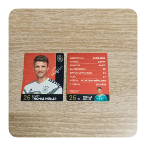 Rewe WM 2017 DFB Sammelkarte - Nr. 26-THOMAS MÜLLER