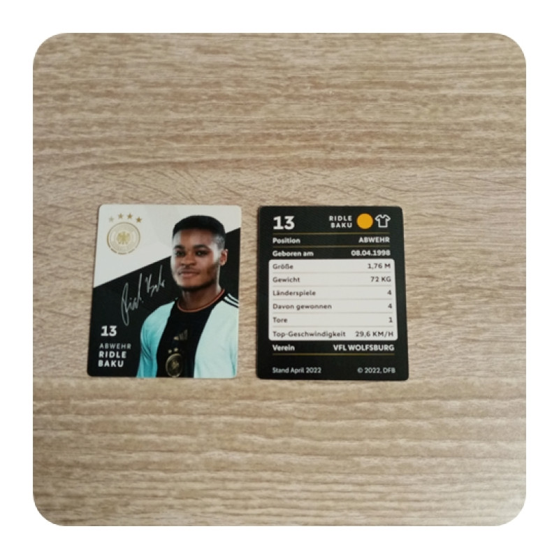 Rewe WM 2022 DFB Sammelkarten - Nr. 13-RIDLE BAKU