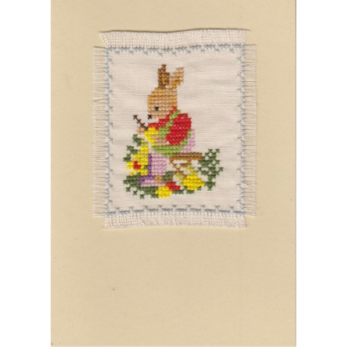 Osterkarte  Maler-Hase (O3,1)