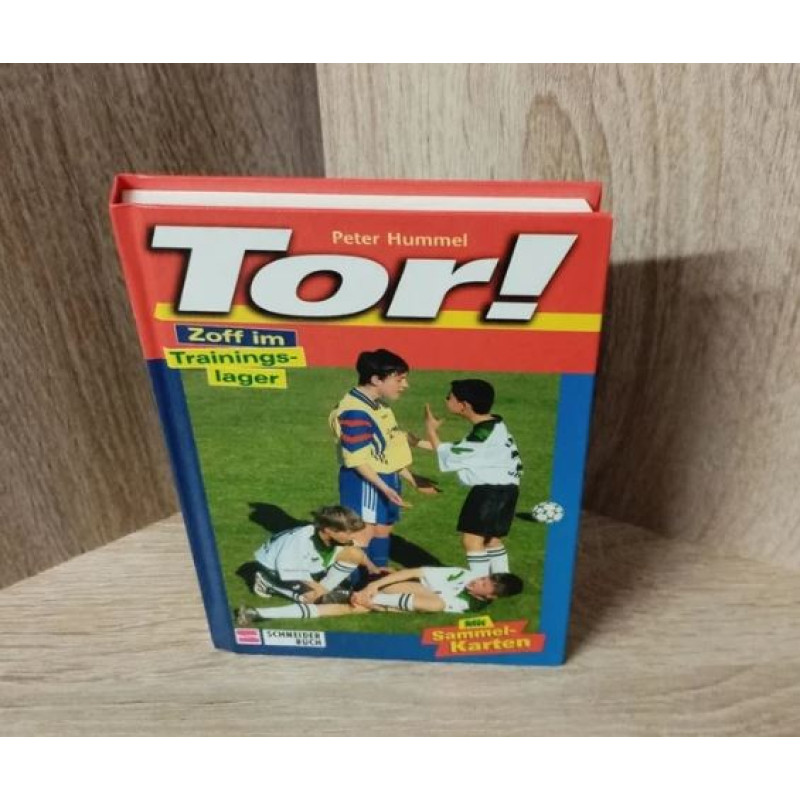 Peter Hummel-Tor! / Zoff im Trainingslager. Hardcover.Schneiderbuch. Mit Sammelkarten. Sammlerstück.