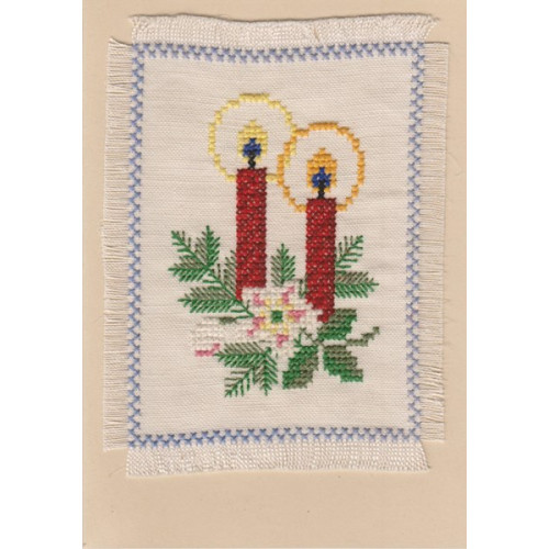 Weihnachtskarte mit Adventsgesteck (W6,1)